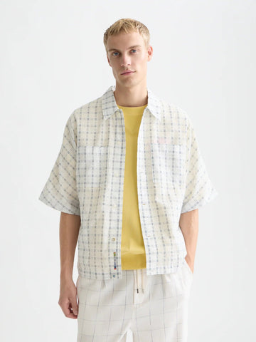 Check Loose-Fit Short-Sleeved Shirt Men Shirts Scotch Soda Homme