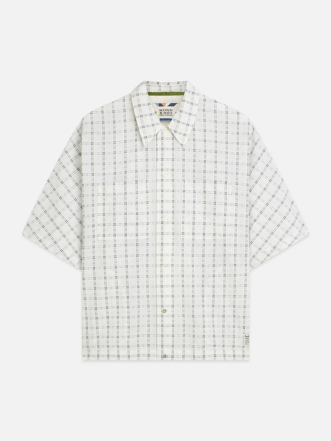 Check Loose-Fit Short-Sleeved Shirt Men Shirts Scotch Soda Homme
