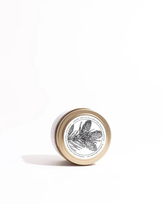 CHRISTMAS TREE GOLD TRAVEL CANDLE BY BROOKLYN CANDLE