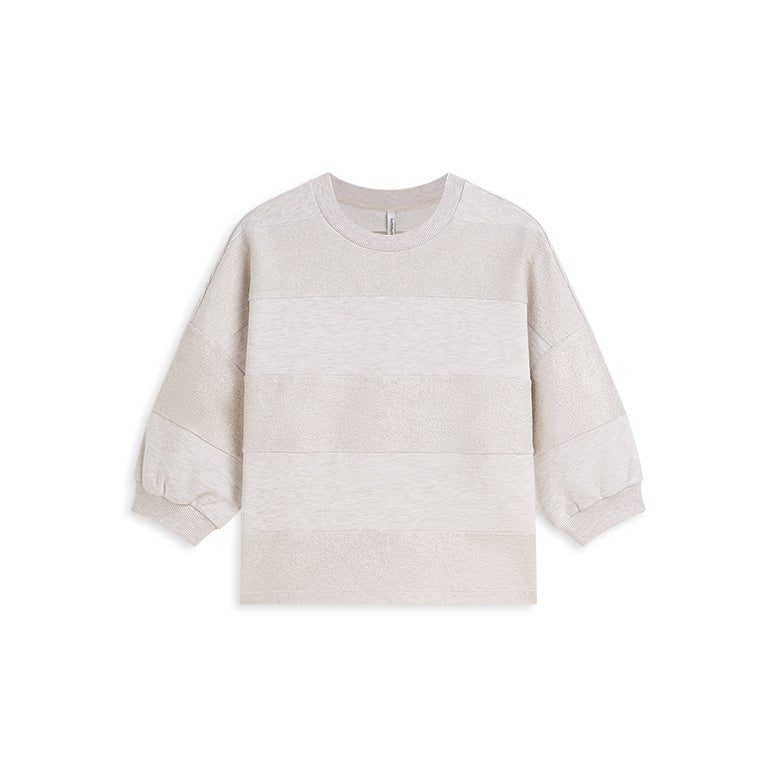 Coated Stripe Sweatshirt Woman SUMMUM XS/TP Ivory