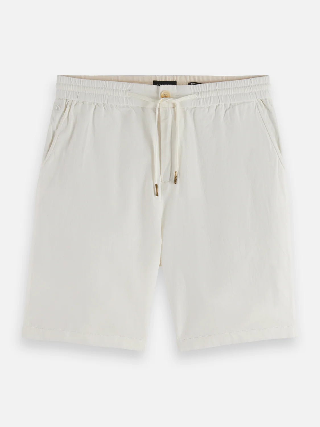 Core Fave Cotton-Linen Twill Bermuda Short Men Shorts Scotch Soda Homme OFF WHITE 33