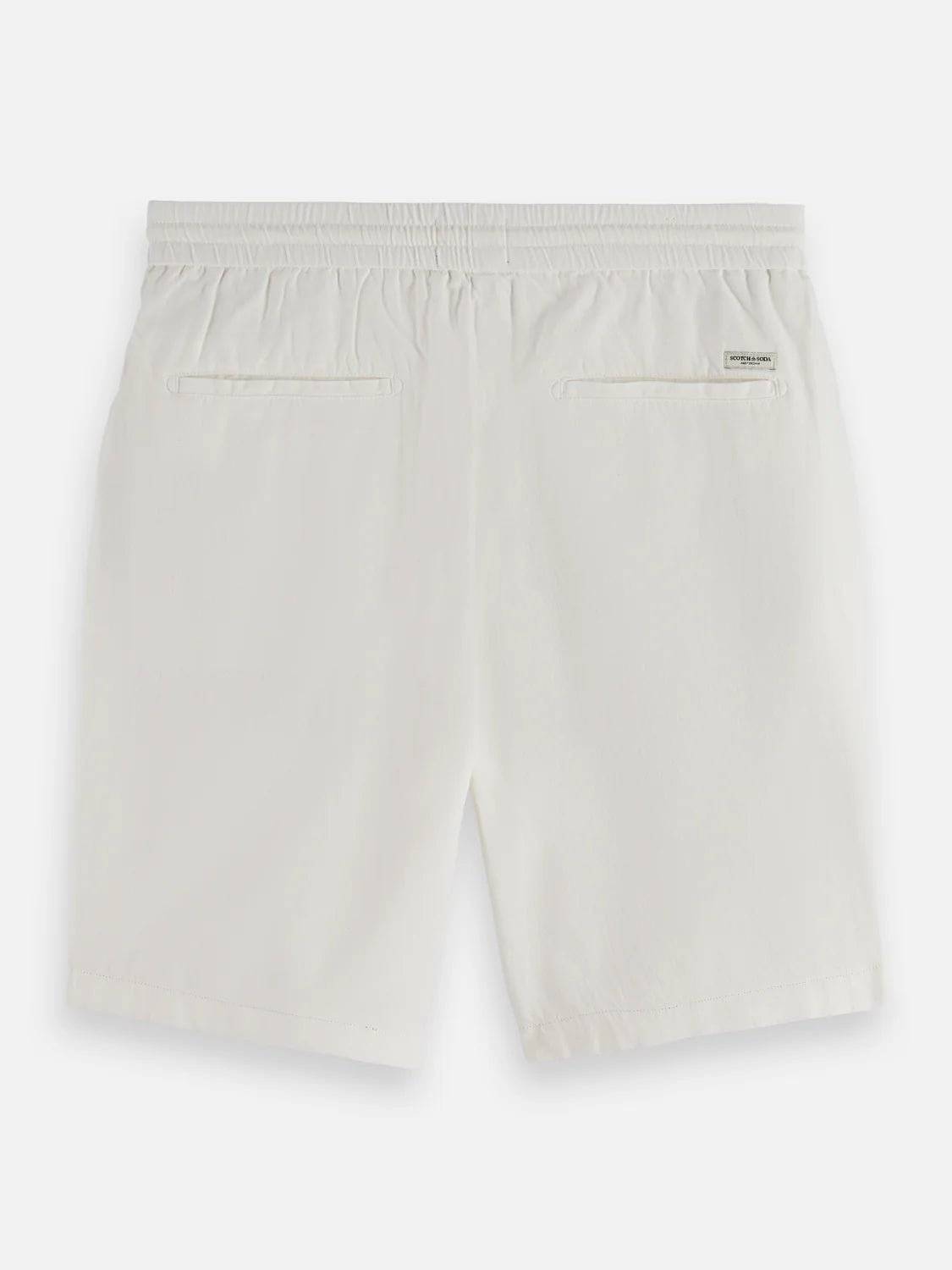 Core Fave Cotton-Linen Twill Bermuda Short Men Shorts Scotch Soda Homme OFF WHITE 34