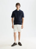 Core Fave Cotton-Linen Twill Bermuda Short Men Shorts Scotch Soda Homme OFF WHITE 29