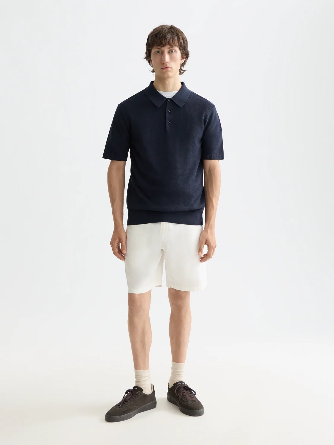 Core Fave Cotton-Linen Twill Bermuda Short Men Shorts Scotch Soda Homme OFF WHITE 29