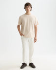 Core Raw-Edged Relaxed-Fit Garment-Dyed T-Shirt Men T-Shirts Scotch Soda Homme Oatmeal Melange XXL