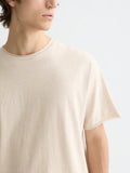 Core Raw-Edged Relaxed-Fit Garment-Dyed T-Shirt Men T-Shirts Scotch Soda Homme Oatmeal Melange M