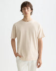 Core Raw-Edged Relaxed-Fit Garment-Dyed T-Shirt Men T-Shirts Scotch Soda Homme Oatmeal Melange XS