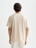 Core Raw-Edged Relaxed-Fit Garment-Dyed T-Shirt Men T-Shirts Scotch Soda Homme Oatmeal Melange S