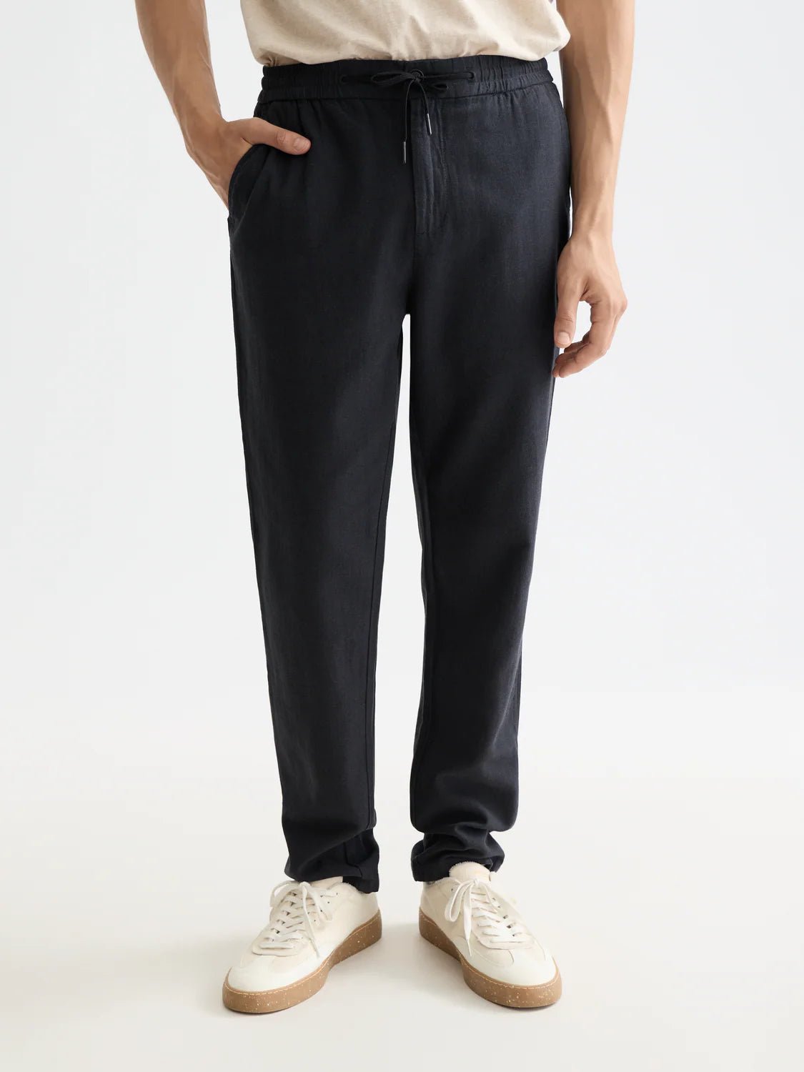 Core Warren Cotton/Linen Twill Jogger Men Trousers Scotch Soda Homme Night 31-30