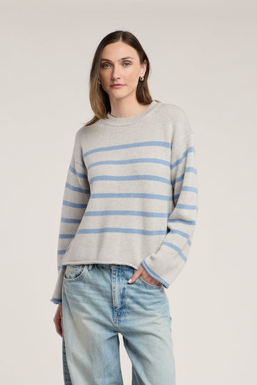 Cotton Cashmere Sweater Woman VELVET XS Light Heather