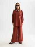 Cotton Voile Pull-On Beach Pant Scotch Soda Femme Burnt Henna XS