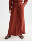 Cotton Voile Pull-On Beach Pant Woman Scotch Soda Femme Burnt Henna S