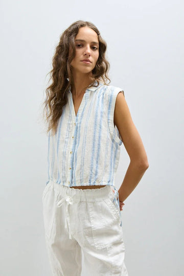 DANIELA SHIRT Blouses Melissa Nepton Gradient Blue Stripe XS