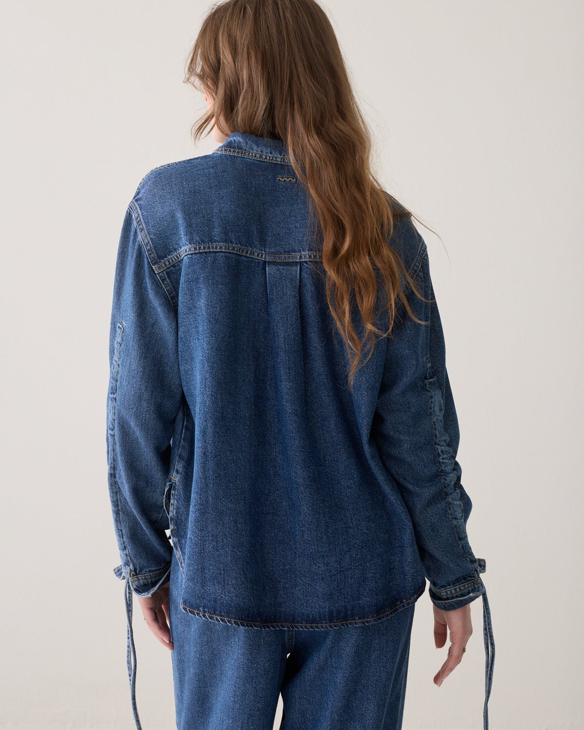 Denim Blouse with Boyfriend Fit Woman SUMMUM 38 DENIM