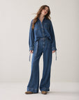 Denim Blouse with Boyfriend Fit Woman SUMMUM 40 DENIM