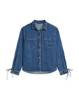 Denim Blouse with Boyfriend Fit Woman SUMMUM