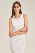 DS MODAL RIB TANK T-Shirts VELVET WHITE S