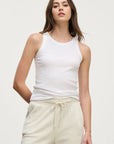 DS MODAL RIB TANK T-Shirts VELVET WHITE L