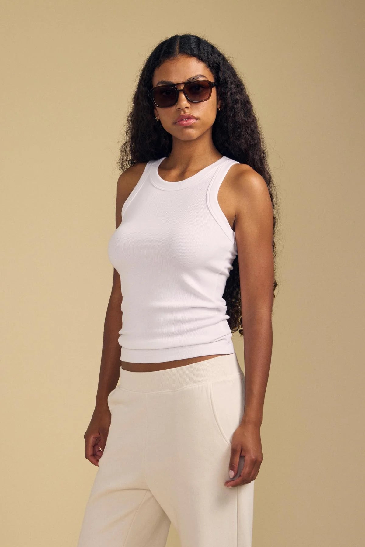 DS Modal Rib Tank Woman VELVET L White