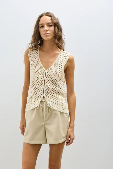 EVE TOP Knitwear Melissa Nepton CREAM XS