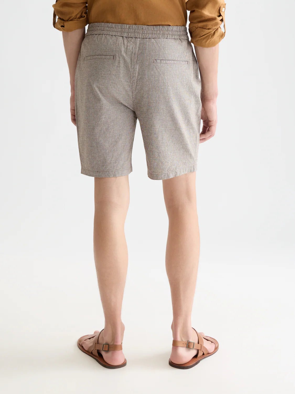 Fave Cotton-Linen Yarn-Dyed Ragular-Fit Bermuda Shorts Men Shorts Scotch Soda Homme Cathay Spice Dobby 31