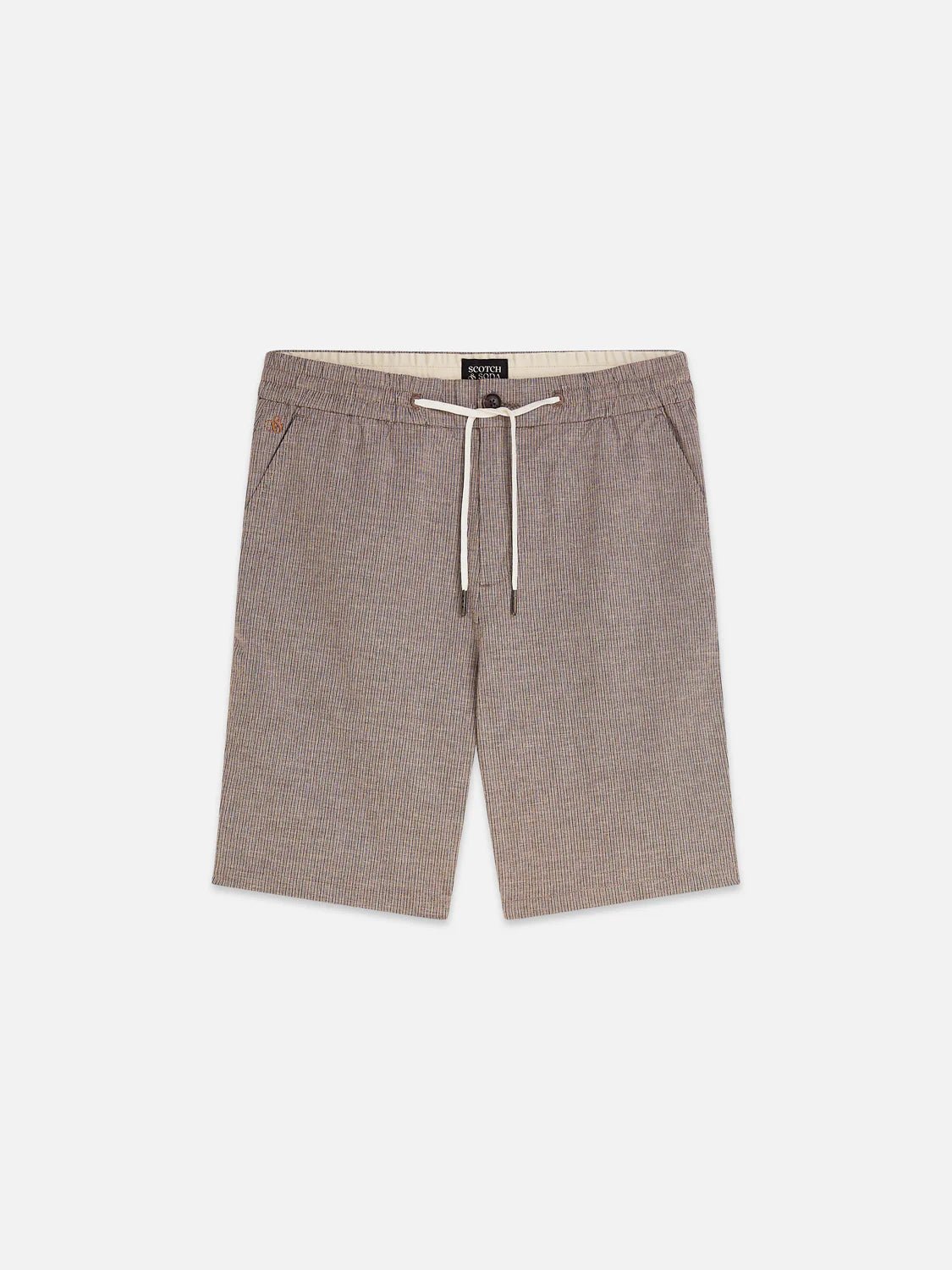 Fave Cotton-Linen Yarn-Dyed Ragular-Fit Bermuda Shorts Men Shorts Scotch Soda Homme Cathay Spice Dobby 33