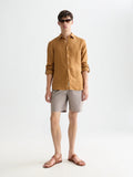 Fave Cotton-Linen Yarn-Dyed Ragular-Fit Bermuda Shorts Men Shorts Scotch Soda Homme Cathay Spice Dobby 29