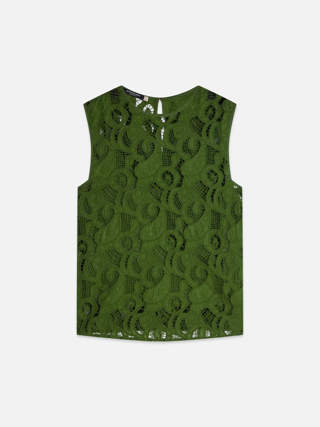 Flame Embroidery Top Blouses Scotch Soda Femme Garden Green 36