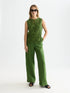 Flame Embroidery Top Blouses Scotch Soda Femme Garden Green 34