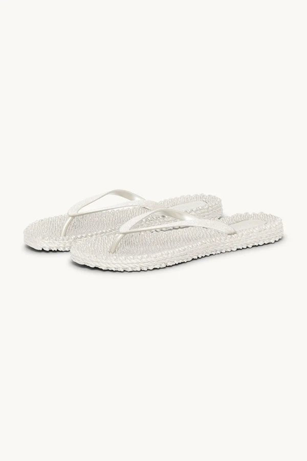 Flip Flop with Glitter ILSE JACOBSEN CREME 44