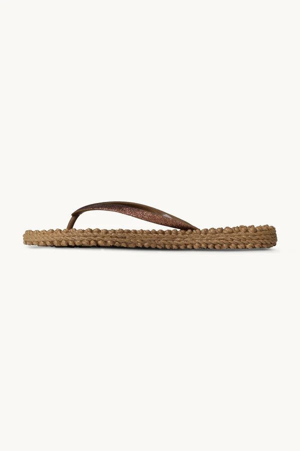 Flip Flop with Glitter ILSE JACOBSEN Mocca 42