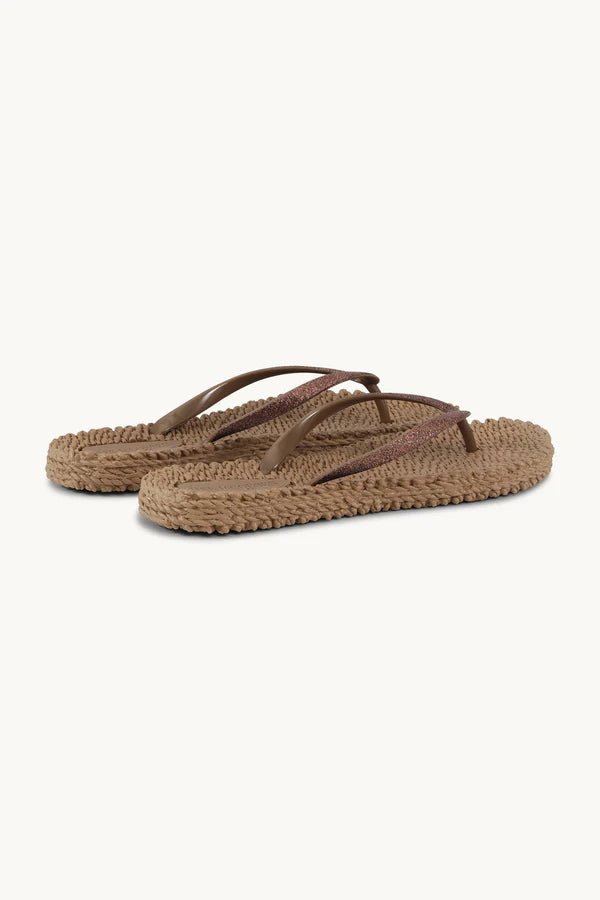 Flip Flop with Glitter ILSE JACOBSEN Mocca 37