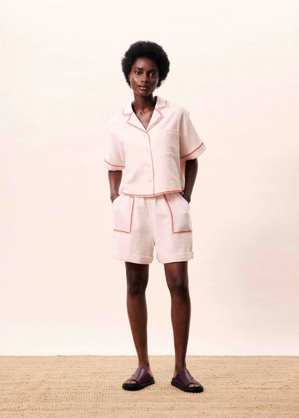 FRNCH CELESTEA SHORT Shorts FRNCH ROSE PALE O/S - XS