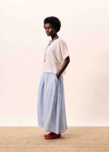 FRNCH COBALT SKIRT FRNCH BLEU CLAIR S/M - S