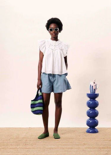 FRNCH DETIANA BLOUSE FRNCH BLANC O/S - XS