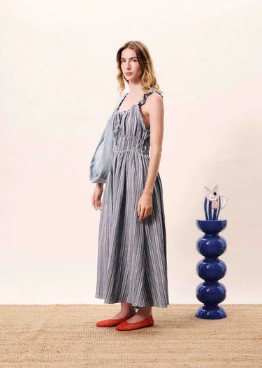 FRNCH OBEA DRESS FRNCH BLEU JEAN S/M - S