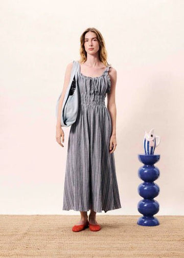 FRNCH OBEA DRESS FRNCH BLEU JEAN O/S - XS