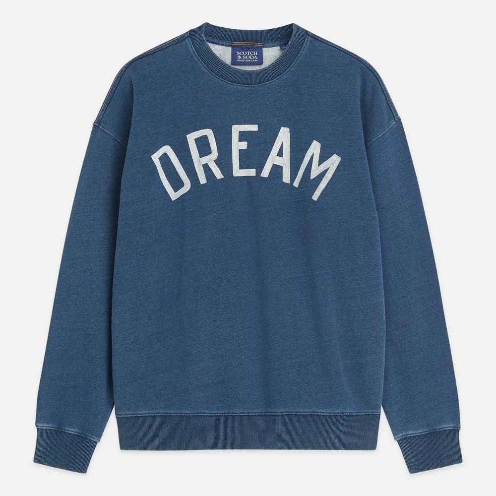 Front Artwork Indigo Washed Loose-Fit Sweatshirt Man Scotch & Soda M Washed Indigo