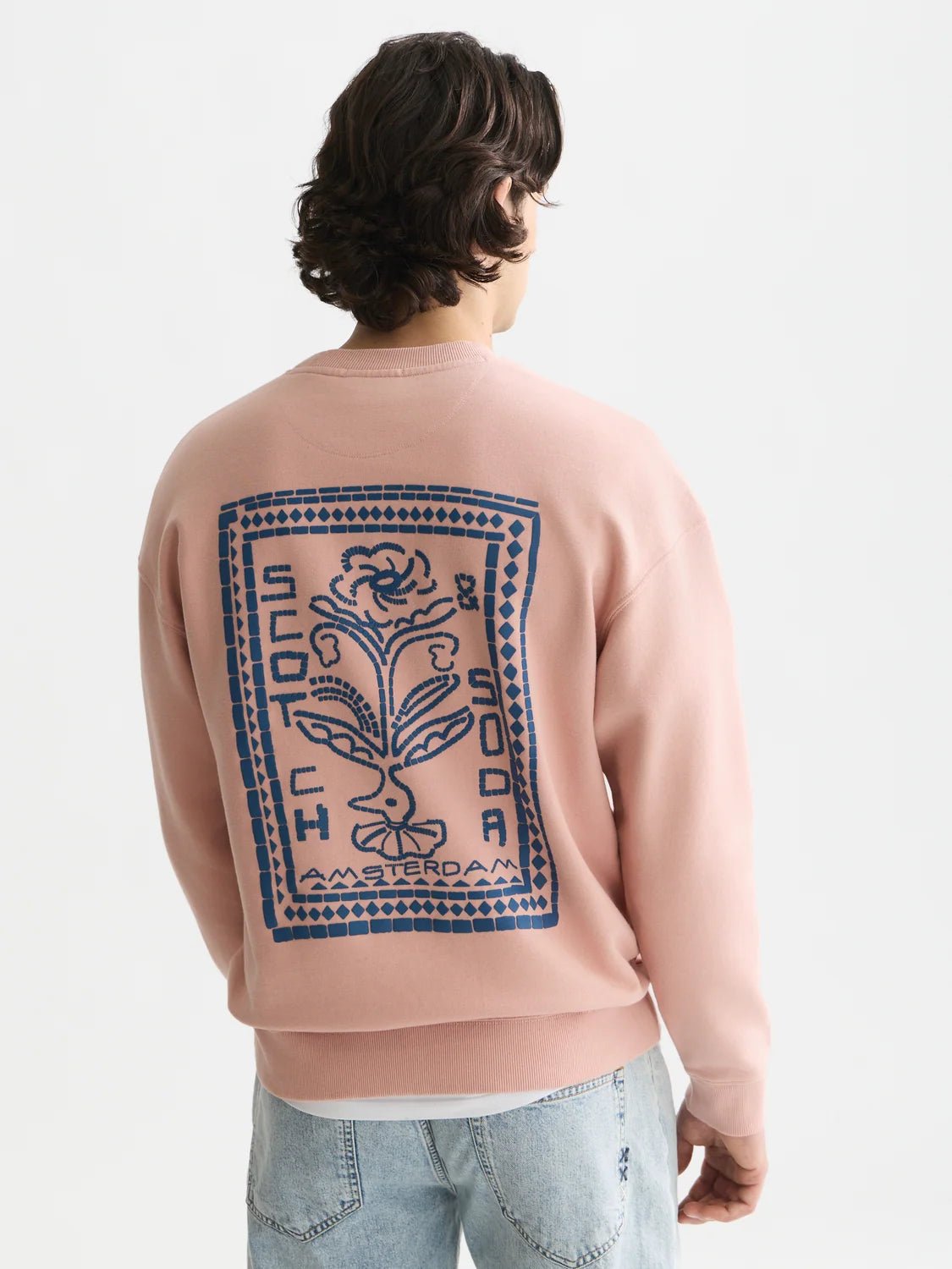 Front Artwork Washed Loose-Fit Sweatshirt Man Scotch & Soda Misty Rose M