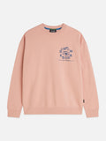 Front Artwork Washed Loose-Fit Sweatshirt Man Scotch & Soda Misty Rose XL
