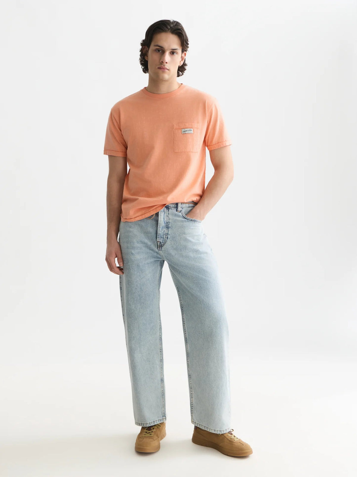 Garment-Dye Relaxed-Fit T-Shirt Man Scotch & Soda Shrimp M