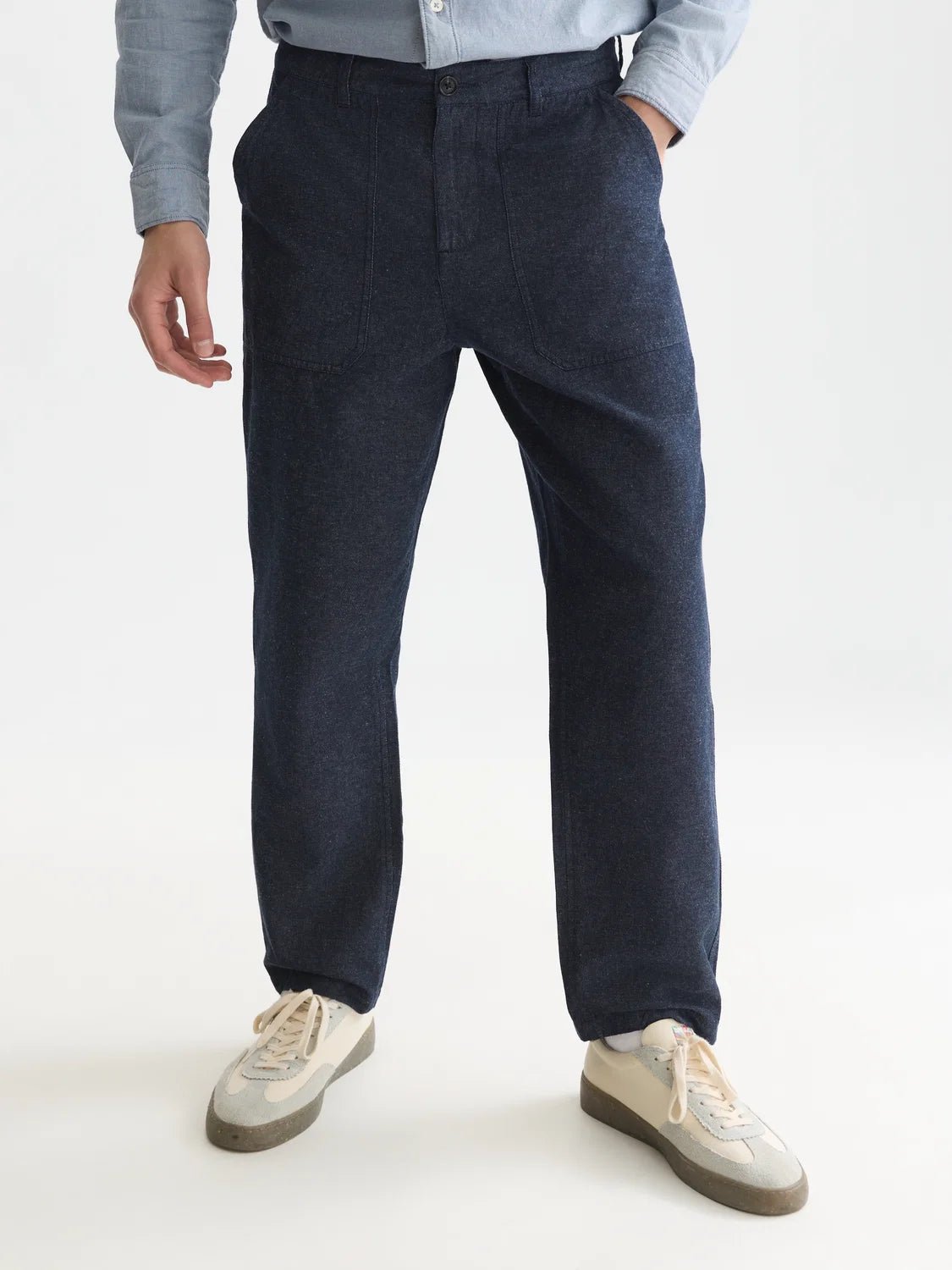 Harper Cotton-Linen Tapered-Fit Chino Man Scotch & Soda Sky Captain 29-30