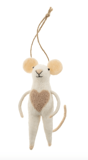 HEARTFUL MOUSE ORNAMENT Indaba trading co