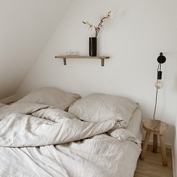 HOUSSE DE COUETTE STONE WASH + TETES ORREILLES DUVET COVER LINEN ME