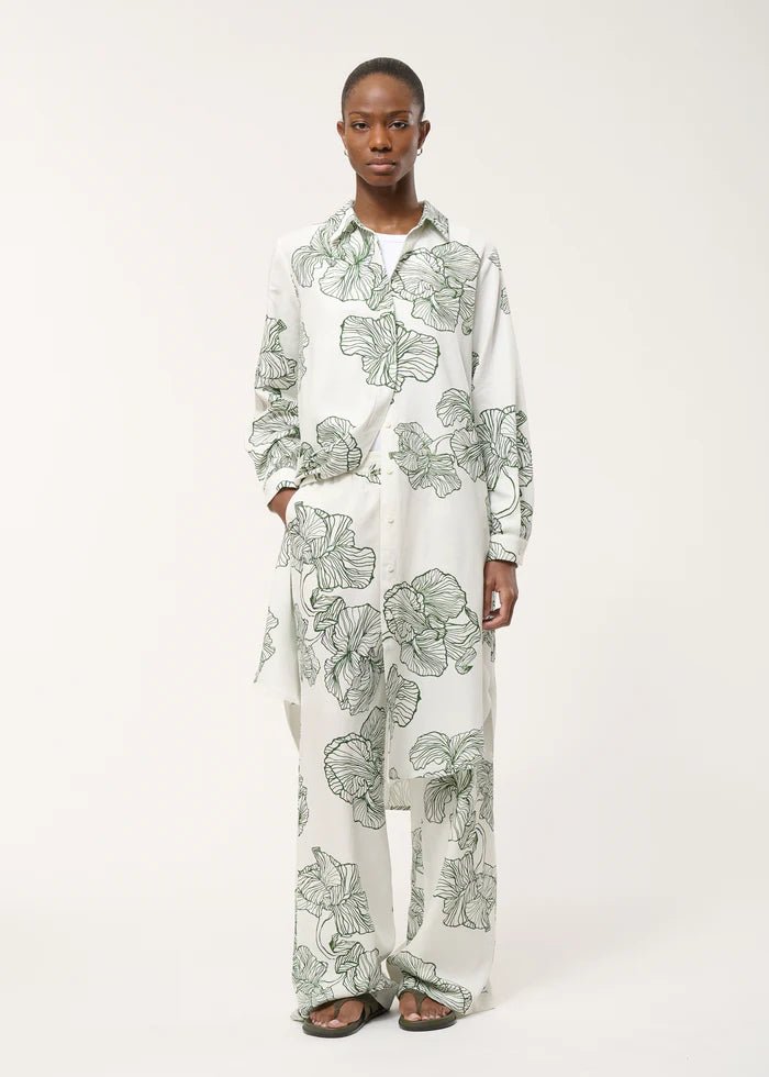 Jasar Dress HUMILITY OFF WHITE/VERT MOUSSE 34