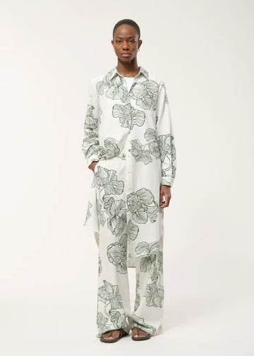 Jasar Dress HUMILITY OFF WHITE/VERT MOUSSE 34