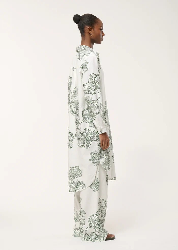 Jasar Dress HUMILITY OFF WHITE/VERT MOUSSE 40