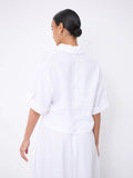 Laia linen polo shirt Polos Notshy BLANC L