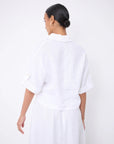 Laia linen polo shirt Polos Notshy BLANC L