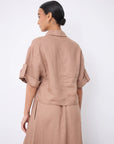 Laia linen polo shirt Polos Notshy MOKA M